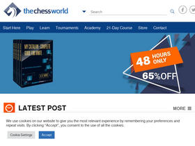'thechessworld.com' screenshot