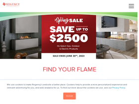 'regency-fire.com' screenshot
