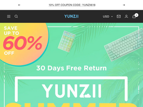 'yunzii.com' screenshot