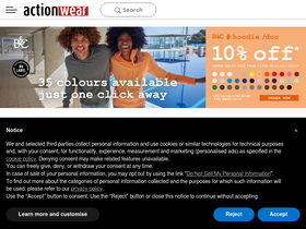 'action-wear.com' screenshot