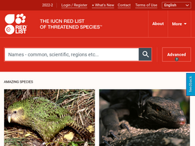 'iucnredlist.org' screenshot