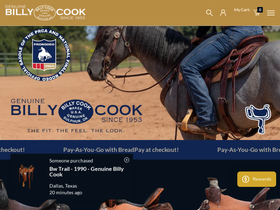 Genuine Billy Cook website screenshot