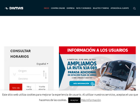 'damas-sa.es' screenshot