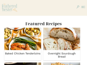 'thefeatherednester.com' screenshot