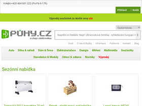 'puhy.cz' screenshot