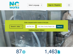 'ncworks.gov' screenshot