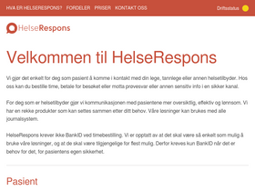 'helserespons.no' screenshot
