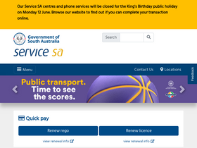 'service.sa.gov.au' screenshot