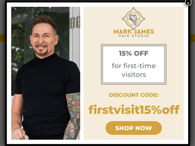 markjameshairstudio.com.au homepage screenshot