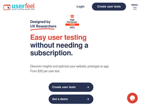 'userfeel.com' screenshot