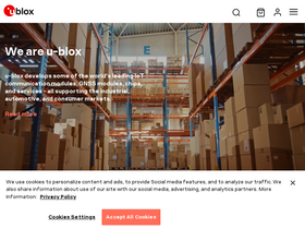 'u-blox.com' screenshot