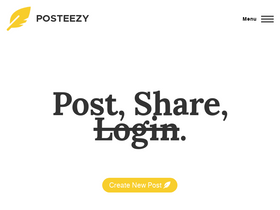 'posteezy.com' screenshot