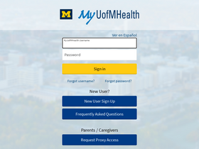 'myuofmhealth.org' screenshot