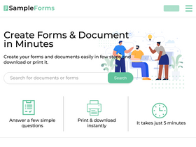 'sampleforms.com' screenshot