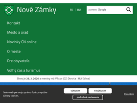 'novezamky.sk' screenshot