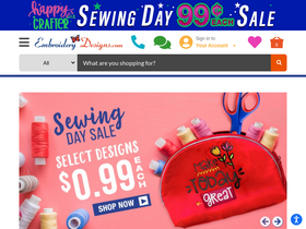 'embroiderydesigns.com' screenshot