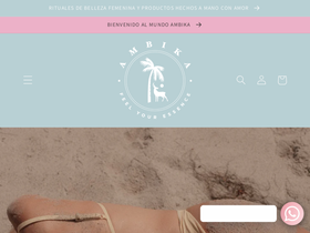 ambikabelleza.com homepage screenshot
