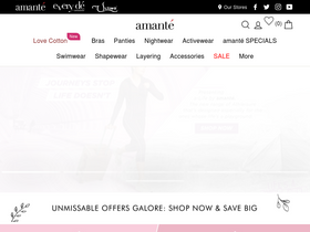 'amantelingerie.in' screenshot