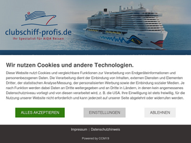 'clubschiff-profis.de' screenshot