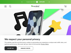 'nanoleaf.me' screenshot