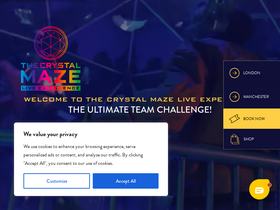 'the-crystal-maze.com' screenshot