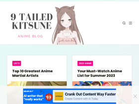 '9tailedkitsune.com' screenshot