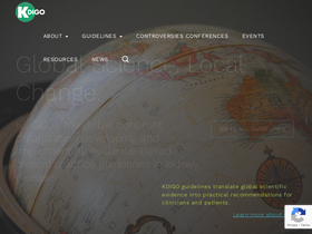 'kdigo.org' screenshot