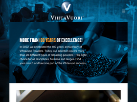 'vihtavuori.com' screenshot