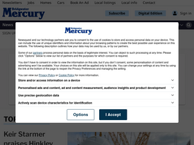 'bridgwatermercury.co.uk' screenshot