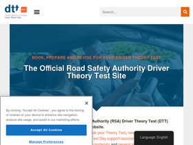 'theorytest.ie' screenshot