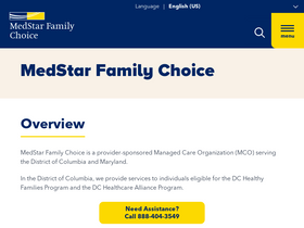 'medstarfamilychoice.com' screenshot