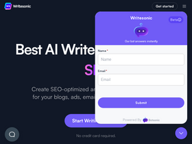 Writesonic - Boost productivity with AI: content, visuals, insights, and real-time data.
