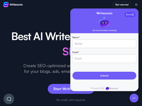 'writesonic.com' screenshot