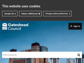 'gateshead.gov.uk' screenshot