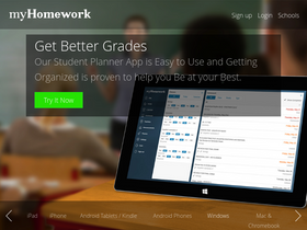 'myhomeworkapp.com' screenshot