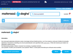 'materassiedoghe.eu' screenshot