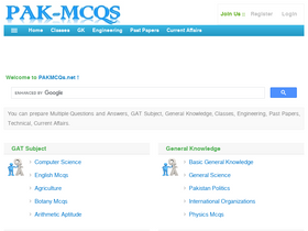 'pak-mcqs.net' screenshot