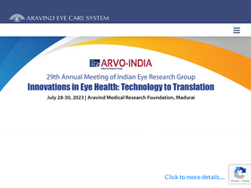 'aravind.org' screenshot