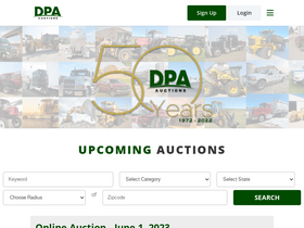 'dpaauctions.com' screenshot