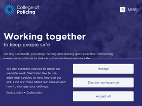 'college.police.uk' screenshot
