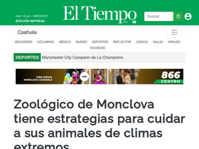 'eltiempomx.com' screenshot
