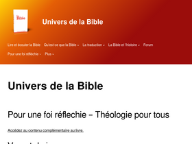 'universdelabible.net' screenshot
