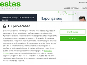 'estascontratado.com' screenshot