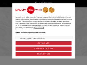 'coca-cola.cz' screenshot