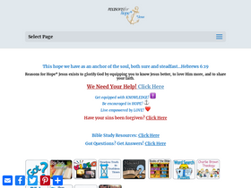 'reasonsforhopejesus.com' screenshot