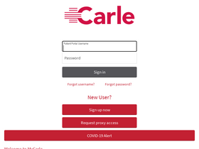 'mycarle.com' screenshot