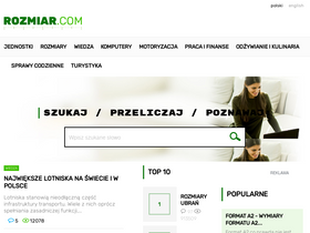 'rozmiar.com' screenshot