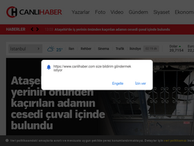 'canlihaber.com' screenshot