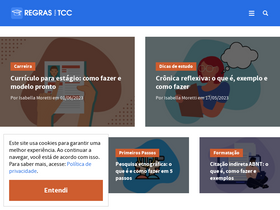 'regrasparatcc.com.br' screenshot