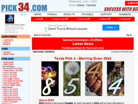 'pick34.com' screenshot